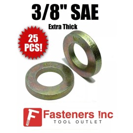 Redding Fasteners (Qty 25) 3/8" Extra Thick Flat Washers SAE Grade 8 Hardened Washer MCX Mil-Carb