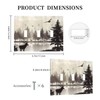 Misty Forest Deer Mountain Tree Black Woodland Lake Nature 3