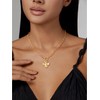 CHESKY 14K Gold Plated Chunky Cross Necklace for Women Trendy