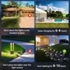 Peasur Solar Ground Lights Outdoor, 8 Pack Flat Solar Powered