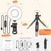 Ring Light with Tripod and Clamp, [3 Color, 5 Brightness