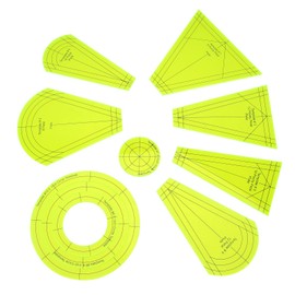 Acrylic Quilting Template Ruler, Design Plate, Patchwork Templates for Sewing Machine Domestic Templates DIY Quilting Ruler Quilting for Clothing Craft Quilting Design (10pcs/Set Patchwork Ruler)