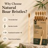 TIKITAKA FTG Boar Bristle Bamboo Toothbrush 10 Pack Plastic Free
