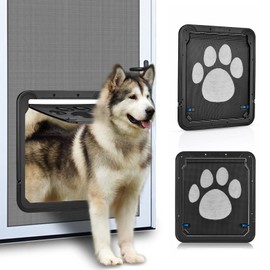 Ownpets Dog Screen Door, Inside Door Flap 12x14x0.4 Inch, Lockable Pet Screen Door, Magnetic Self-Closing Screen Door with Locking Function, Sturdy Screen Door for Dogs Cats | Ownpets