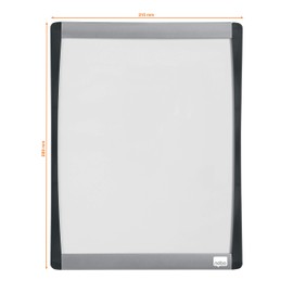 Rexel 1903778 Magnetic Dry Erase Personal Whiteboard, 280 x 215 mm, Curved Frame, Includes Markers, Magnets and Mounting Kit, White