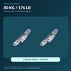 2 Pack Invisible Door Hinges, 3D Adjustable Concealed Aluminum Alloy