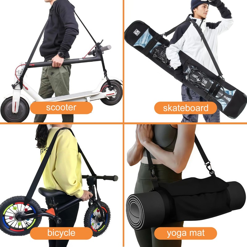 Universal Adjustable Scooter Shoulder Strap, Adjustable Foldable E Scooter Carry