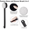 Beomeen Pumice Stone for Feet and Shower Brush with Long