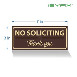 No Soliciting Signs Stickers for House, Home & Business – 4 Pack 7x3 inch – Premium Self-Adhesive Vinyl, Laminated for Ultimate UV, Weather, Scratch, Water and Fade Resistance, Indoor & Outdoor