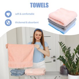 TOVINANNA 3pcs Absorbent Coral Fleece Towels Quick Dry Face Washcloths for Bathroom Home Use Exfoliating Deep Cleansing No Shedding Soft and Reusable for Daily Use