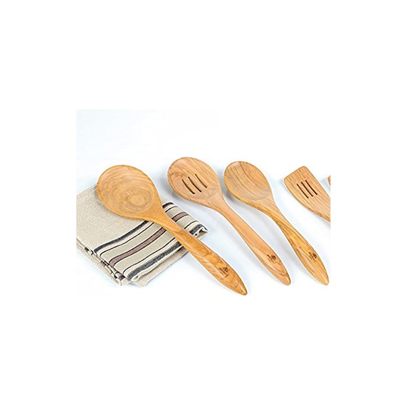 Berard Olive Wood 12-Inch Handcrafted Wood Spoon, Terra Collection
