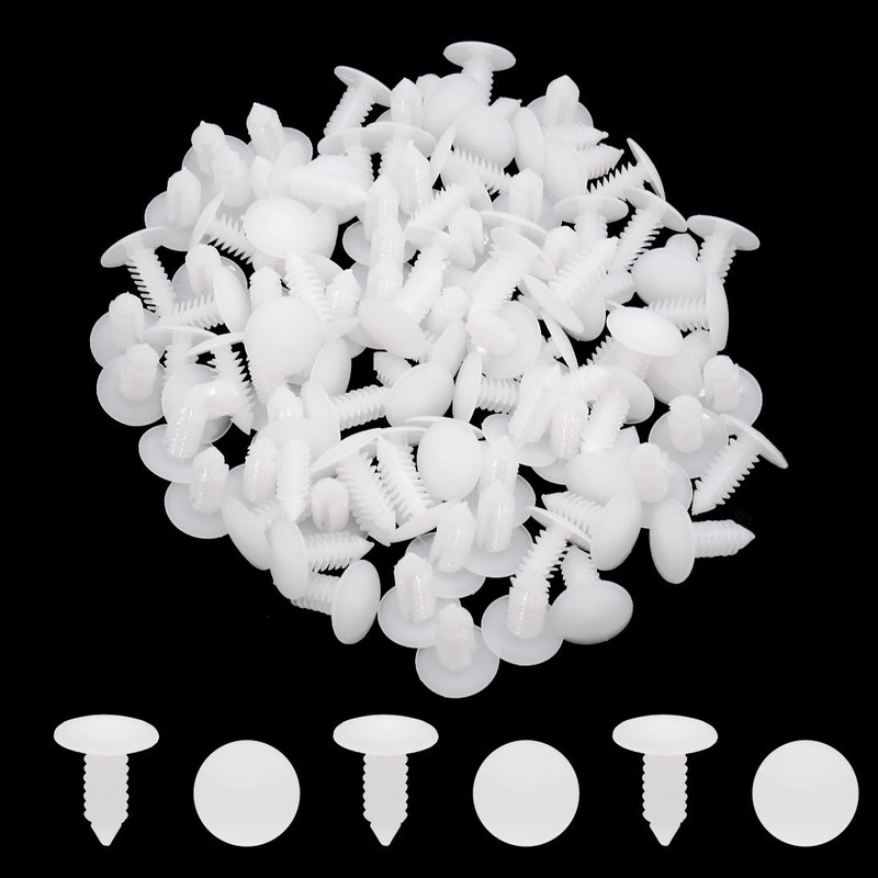 sourcing map Universal 6 mm Hole Diameter White Plastic Car