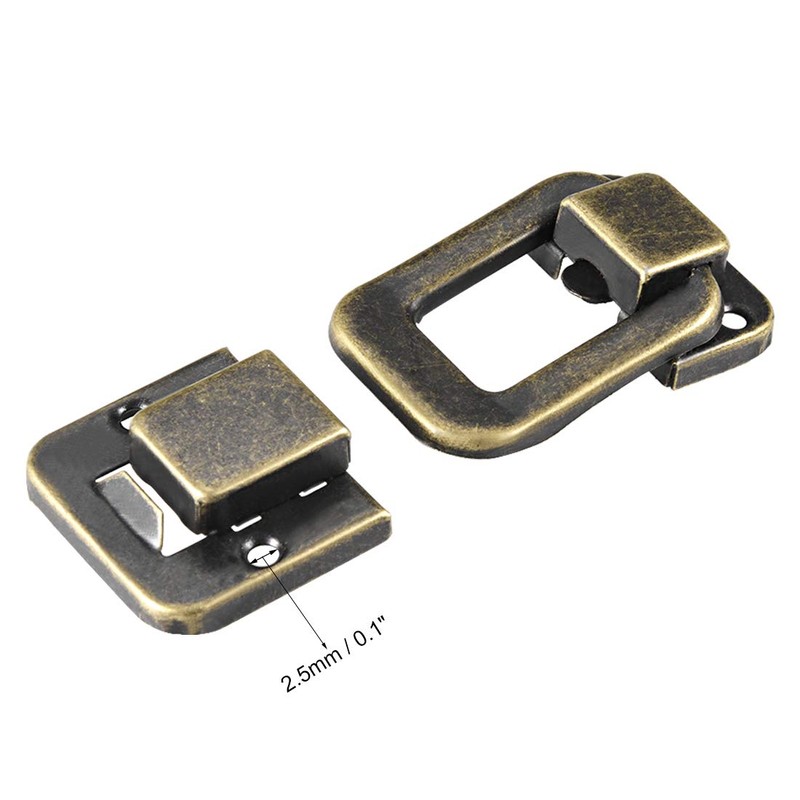 sourcing map Toggle Catch Lock, 38mm Retro Decorative Bronze Hasp