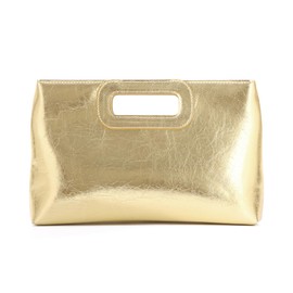 LHHMZ Women Top Handle Clutch Bag Trendy PU Leather Evening Shoulder Handbags with Chain for Formal Wedding Prom