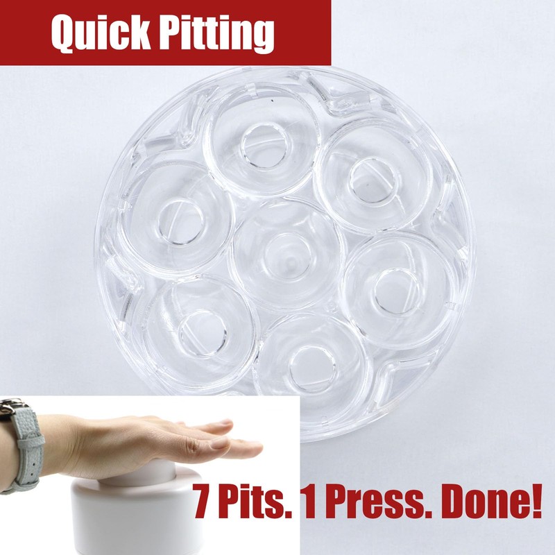 Efficient 7-Hole Cherry Pitter Tool – Quick-Release Seed Remover for