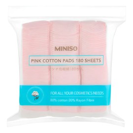 Miniso Almohadillas De Algodón Rosas 180 Piezas Rosa