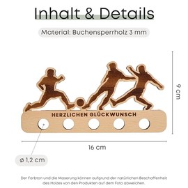 ZUKLA¬Æ kleine Verpackung f√ºr Geldgeschenke - Spardose Fussball - Handmade - Fussball Geschenke Jungen - Geschenke f√ºr Fussballfans