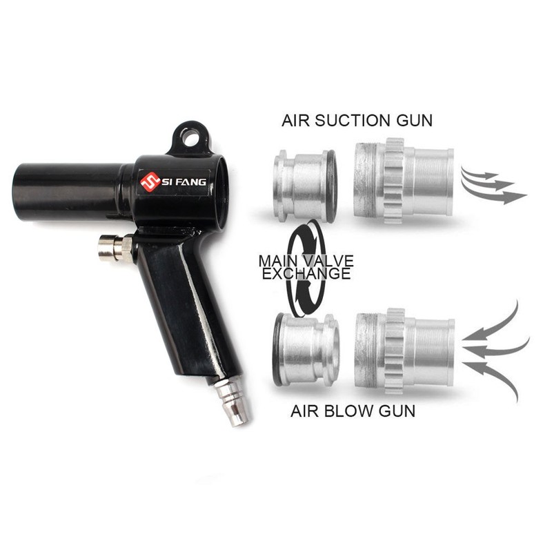 Dual Function Air Vacuum Blow Gun Pneumatic Vacuum Cleaner Kit