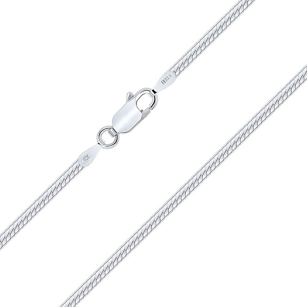 Planetys - Herringbone Chain 925 Sterling Silver Rhodium-Plated Chain -