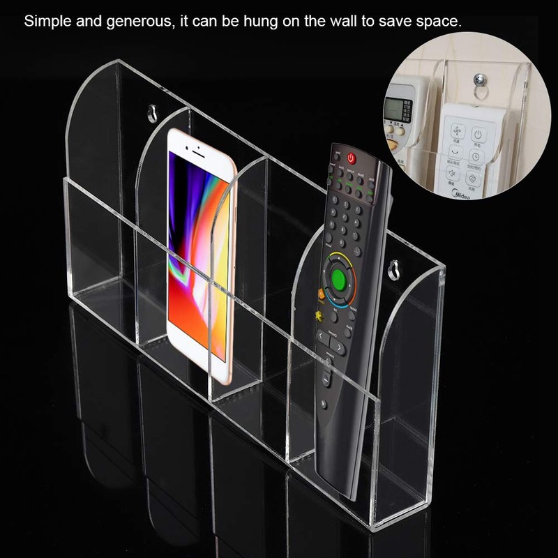 Acrylic Air Conditioning Remote Control Holder Case Storage Box Wall