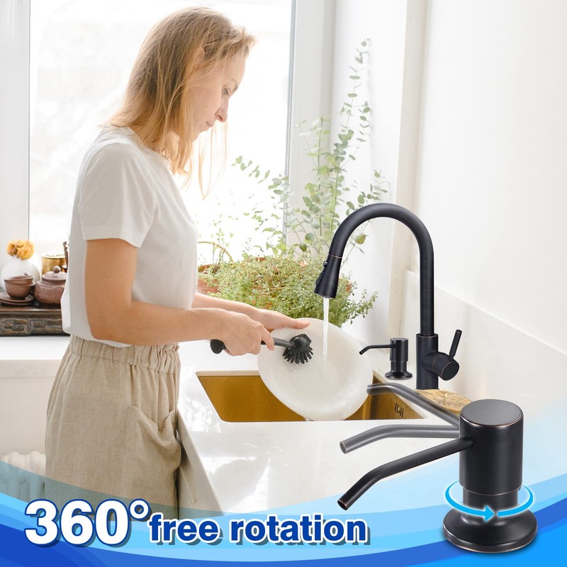 Kitchen Sink Soap Dispenser, WEWE Built in Soap Dispenser Kitchen