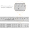 HARFINGTON 8pcs Stainless Steel Ruler 8 Inch 20cm Metric English