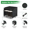 SUNICO 41 Inch Outdoor Patio Bar Set Cover with Split