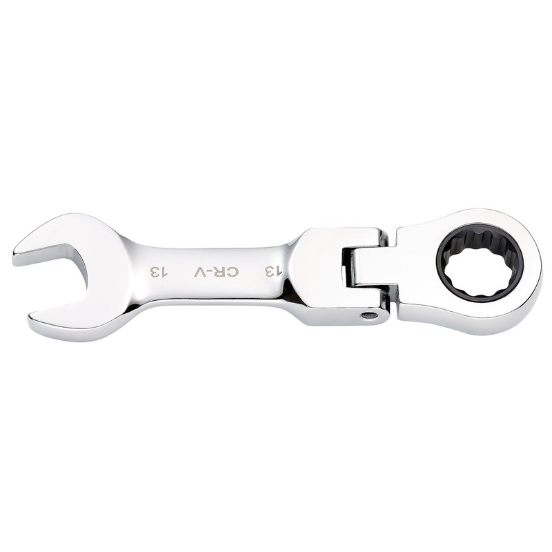 Draper 27969 HI-TORQ Metric Stubby Flexible Head Ratchet Combination Spanner,