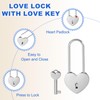 PATIKIL 3.9 Inch Love Locks Heart Padlock with Key Set,