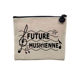 Canvas Bag - Future Musician Music Artist Passion - Linen Look Cosmetic Bag - Purse - 15 x 10 cm, linen, Cosmetic bag