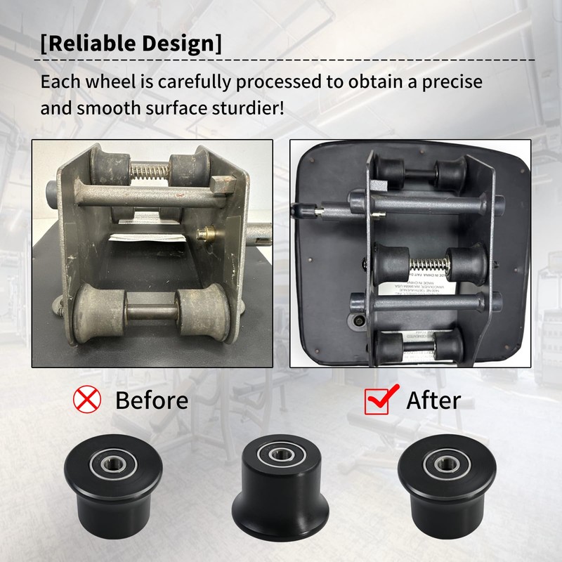 6 Rolling Seat Trolley Wheels,Sliding Seat Bracket Roller, Compatible with
