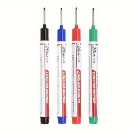 Long Nose Marker Pen, Waterproof Oil Proof Marker Pen, Special Purpose Marker Pen For Woodworking, Art Supplies:_Multicolor_Red green blue-3PC
