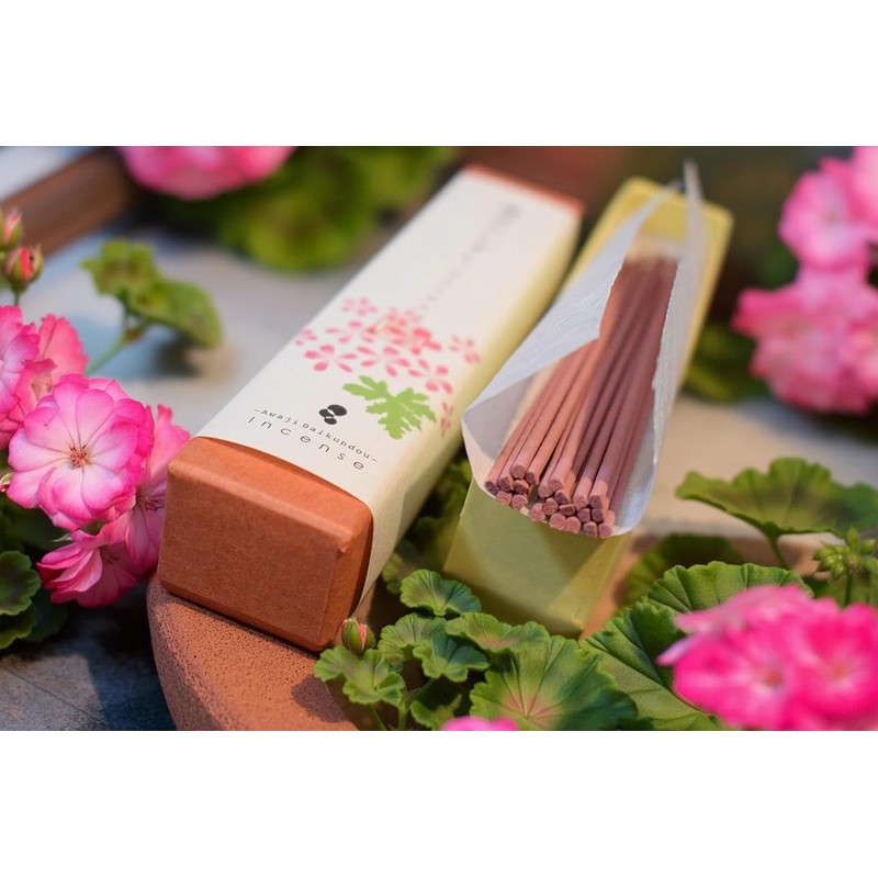 Tanji Umekando Incense Stick, Geranium 0.3 oz (8 g) #181