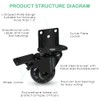 8T8 2" Side Mount Caster Wheels Heavy Duty Set of