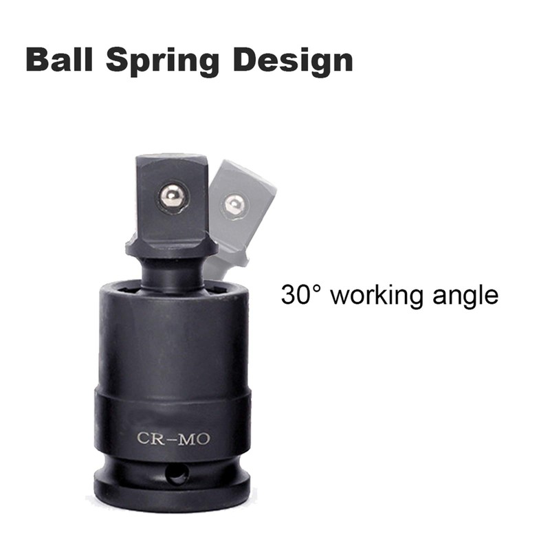 1/2'' Drive Impact Socket Metric Deep Universal Joint Adapter Swivel