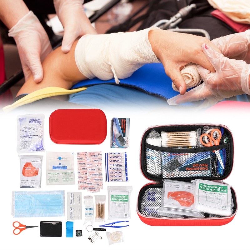 Portable Emergency Aid Kit Home Outdoor Car Emergency Survival Treatment