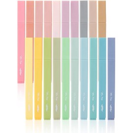 Aesthetic Highlighters, 20 pcs, Chisel Tip, Pastel Colors, No Bleed Bible Highlighter Pastel,Assorted Colors, Christmas Gifts