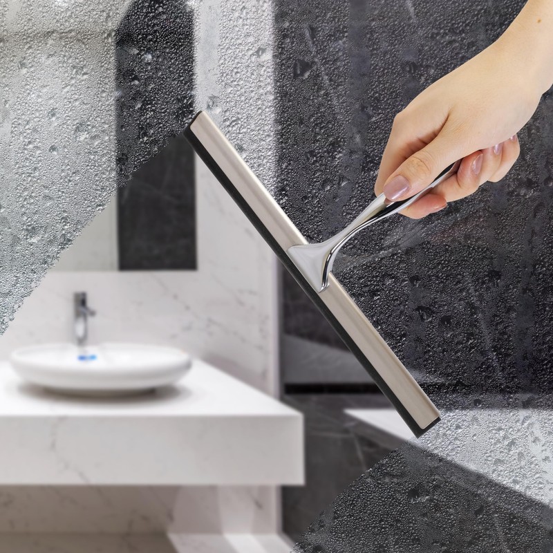 kowald Shower Squeegee Stainless Steel 25 cm Wide with Hanger