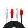2 RCA Extension Cable,Gold Plated 2 RCA Male to Female Stereo Audio Extension Cable (3ft)