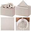 Set of 12 Brown Narrow Stripe Cloth Napkins, Linen Cloth
