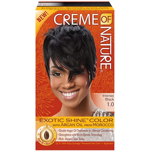 Creme of Nature Exotic Shine Color, Intense Black, 1.0 Fluid Ounce