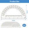 8 Pack Plastic Protractor,Math Protractors Clear 180 Degrees,Transparent Protractor for