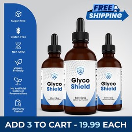 GlycoShield – 100% Natural – 20-in-1 Herbal Liquid Formula – With Chromium, Gymnema & GABA – Vegan, Sugar-Free, Non-GMO – Daily Wellness & Metabolic Support – 2 Droppers/Day:_3 Bottles