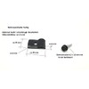 10x Mounting Set Anthracite for Double Rod Mat Fence Holder