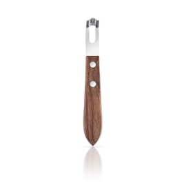 Viski Channel Knife, Citrus Zester and Orange Peeler Tool, Walnut Wood and Stainless Steel Bar Tool for Cocktail Garnishes, Perfect for Home Bars, Craft Cocktails and Bartender Gifts, Set of 1