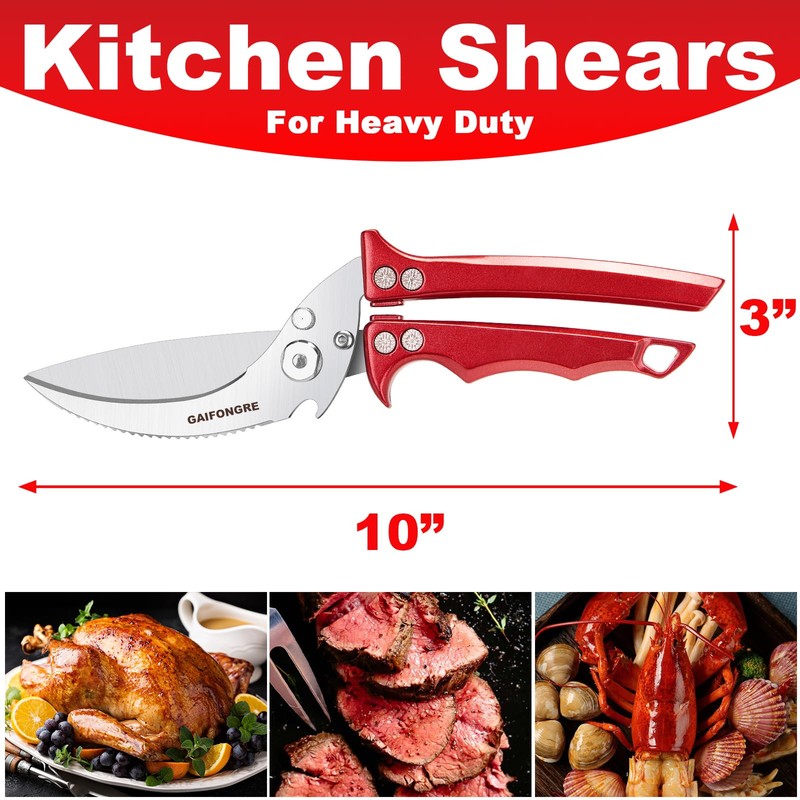 Poultry Shears Heavy Duty,Kitchen Shears for food Heavy Duty,Kitchen Scissors