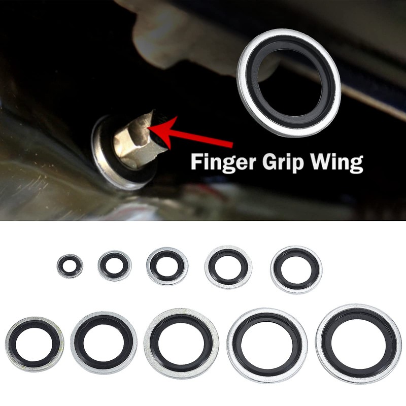 156 Pieces Bonded Seal Dowty Washer,Automotive Self-Centred Dowty Seal Gasket