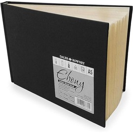 Daler Rowney A5 Landscape Sketchbook - Ebony Artist's Hardback Sketch Book - 160g - 54 Pages