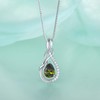 STARCHENIE Peridot Necklace for Women 925 Sterling Silver Infinity Teardrop