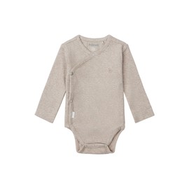 Noppies Unisex Baby Romper Rib Nino Long Sleeve Jumpsuit, Taupe Melange - P757